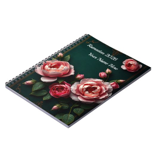 Luxury Peony Arabesque Notizblock (Linke Seite)