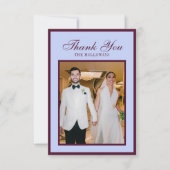 Luxury Periwinkle and Plum Flat Thank You Card Dankeskarte (Vorderseite)