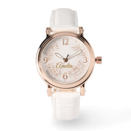 Luxury Personalized Birth Flower Watch Gift Armbanduhr
