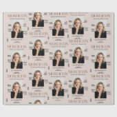 Luxury Personalized Mom Magazine Photo Cover Geschenkpapier (Flach)