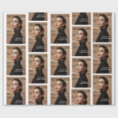 Luxury Personalized Mom Photo Custom Geschenkpapier (Flach)