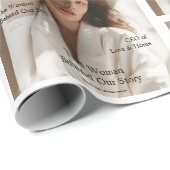 Luxury Personalized Mom Photo Magazine Cover  Geschenkpapier (Rolleneckpunkt)