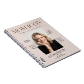 Luxury Personalized Photo Mom Magazine Cover  Notizblock (Rechte Seite)