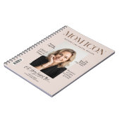 Luxury Personalized Photo Mom Magazine Cover  Notizblock (Linke Seite)