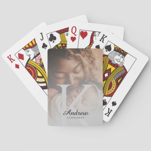 Luxury Personalized Poker Style Design with Photo Spielkarten (Rückseite)