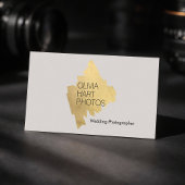 Luxury Photographer Gold Minimal Logo Visitenkarte