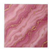 Luxury Pink and Rose Gold Marble Ceramic Pattern Fliese (Vorderseite)
