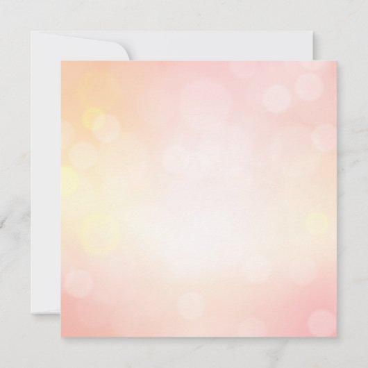 Luxury Pink Bokeh Light Chic Wedding Einladung (Rückseite)