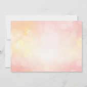 Luxury Pink Glitzer Bokeh Light Wedding Response Einladung (Rückseite)