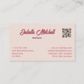 Luxury Pink Marble Agate Fluid Business Card Visitenkarte (Rückseite)
