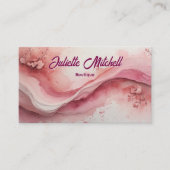 Luxury Pink Marble Agate Fluid Business Card Visitenkarte (Vorderseite)