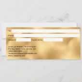 Luxury Pink Marble and Gold Gift Certificate Card Einladung (Rückseite)