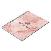 Luxury Pink Marble Custom Nail Salon with Logo Notizblock (Linke Seite)