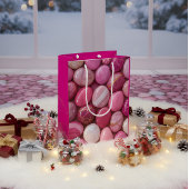 Luxury Pink Marble Pebble Gift Bag Mittlere Geschenktüte