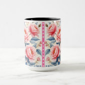 Luxury Pink Roses Beautiful Modern Collection Tasse (Zentrum)