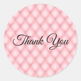 Luxury Pink Tufit Diamond Muster Vielen Dank Runder Aufkleber