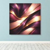 Luxury Plum & Gold Flow Abstract Canvas Art Leinwanddruck (Insitu (Holzboden))