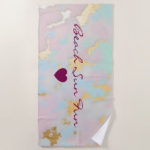 Luxury Popular Blush Pink Mint Gold Collection Strandtuch (Vorderseite)