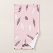 Luxury Popular Feathers Boho Collection Badhandtuch Set (Handtuch)