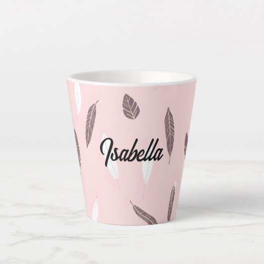 Luxury Popular Feathers Boho Collection Milchtasse (Vorderseite)