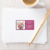 Luxury Popular Wildflowers Beautiful Collection Adressaufkleber (Insitu)