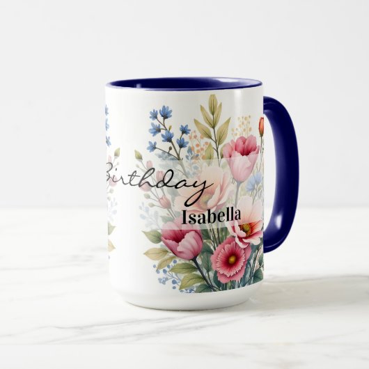 Luxury Popular Wildflowers Beautiful Collection Tasse (VorderseiteRechts)