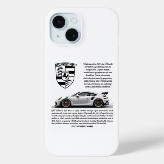 Luxury Porsche 911 iPhone Case - Sleek und stilvol (Rückseite)