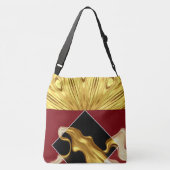 Luxury Portable Art: Gilded Zenith Opulent Swirl D Tragetaschen Mit Langen Trägern (Rückseite)