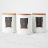 Luxury Product Packaging Label Black and Rose Gold Lebensmitteletikett (Flaschen)