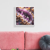 Luxury Purple Amethyst Geode - Gold Edged Crystal  Leinwanddruck (Insitu (Wohnzimmer))