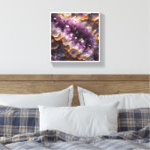 Luxury Purple Amethyst Geode - Gold Edged Crystal  Leinwanddruck (Insitu (Schlafzimmer))