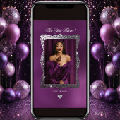 Luxury Purple Elegant Prom Send-Off Invitation Einladung