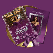 Luxury Purple Elegant Prom Send-Off Invitation Einladung