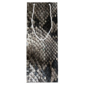 Luxury Python Snake Skin - Rich Elegant Mode Geschenktüte Für Weinflaschen (Rückseite)