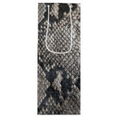 Luxury Python Snake Skin - Rich Elegant Mode Geschenktüte Für Weinflaschen (Vorderseite)