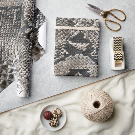 Luxury Python Snake Skin Rich Elegante Mode Geschenkpapier (Kunsthandwerk)