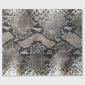 Luxury Python Snake Skin Rich Elegante Mode Geschenkpapier (Flach)