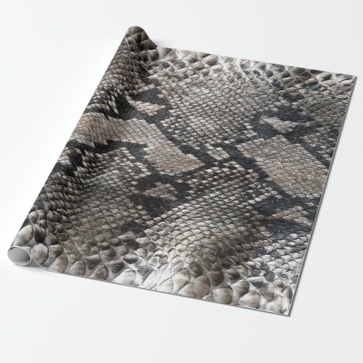 Luxury Python Snake Skin Rich Elegante Mode Geschenkpapier (Ungerollt)