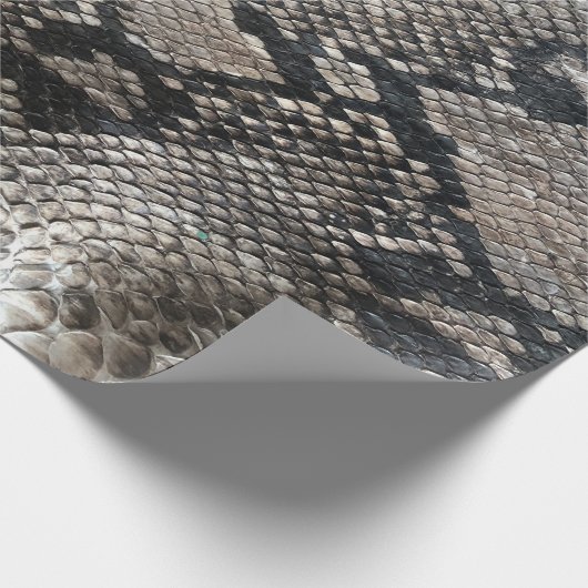 Luxury Python Snake Skin Rich Elegante Mode Geschenkpapier (Ecke)