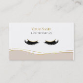 Luxury QR code Lash Technician Visitenkarte (Vorderseite)