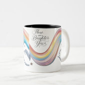 Luxury Rainbow Flow Brighter Year Two-Tone Mug Zweifarbige Tasse (VorderseiteRechts)