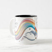 Luxury Rainbow Flow Brighter Year Two-Tone Mug Zweifarbige Tasse (Vorderseite Links)