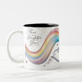 Luxury Rainbow Flow Brighter Year Two-Tone Mug Zweifarbige Tasse (Links)