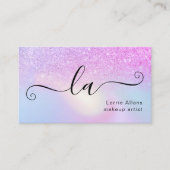 Luxury Rainbow Glitzer Ombre Holographic Makeup Visitenkarte (Vorderseite)