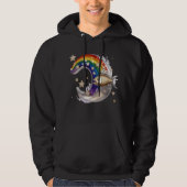 Luxury Rainbow Moon Fish 3D Star Pullover Hoodie (Vorderseite)