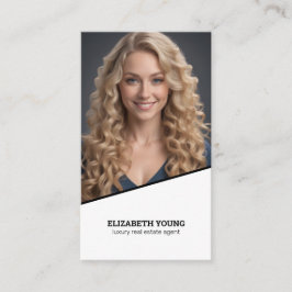 🏠 Luxury Real Anwesen Agent Custom Foto und QR Visitenkarte