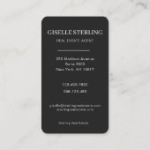 Luxury Real Estate Agent Photo Professional Visitenkarte (Rückseite)