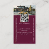 Luxury Real Estate Black Gold Social Media Photos Visitenkarte (Rückseite)