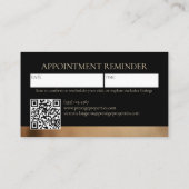 Luxury Real Estate & Law Firm Black Gold Monogram Terminkarte (Rückseite)