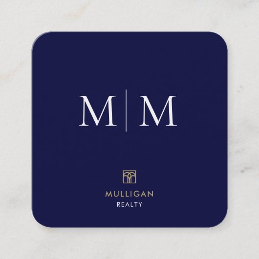 Luxury Realtor Square Business Card Quadratische Visitenkarte (Vorderseite)